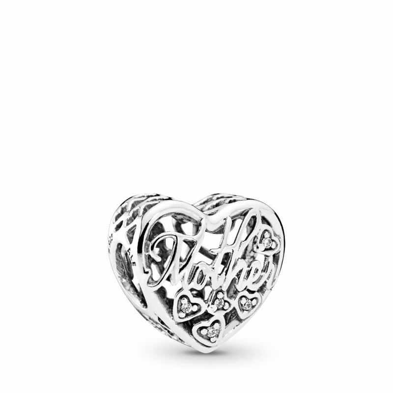 Pandora Mother & Son Bond Charm - Sterling Silver/Cubic Zirconia - Canada | WL7930CD